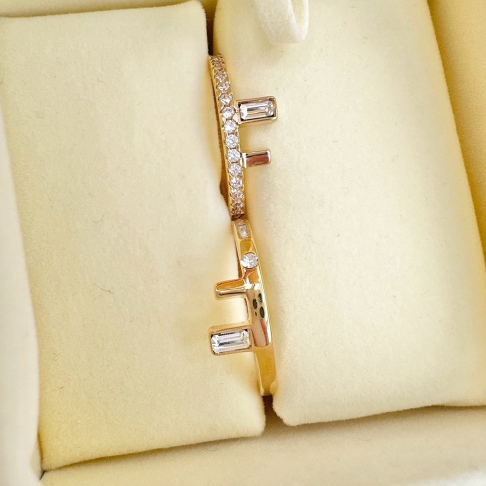 FENDI set of two stacking rings NEW - Picture 1 of 4